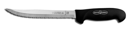SG142-8TEB-PCP Sofgrip Slicer Slicing Knife 8" tiger-edge slicer, black handle EACH