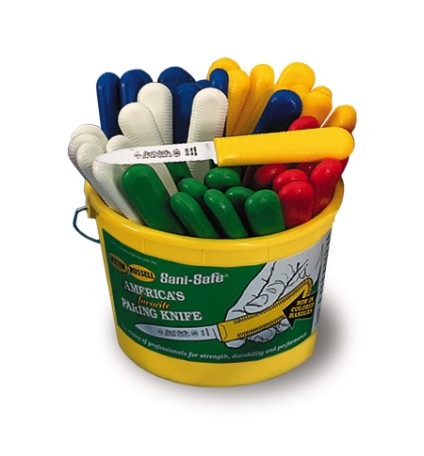 S104-48B Sani-Safe Parer Paring Knife Bucket of 48 parers, assorted colors EACH
