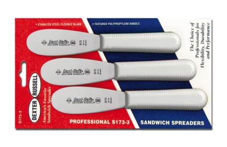 S173SC-3 Sani-Safe sandwich Spreaders 3-pack scalloped spreaders EACH