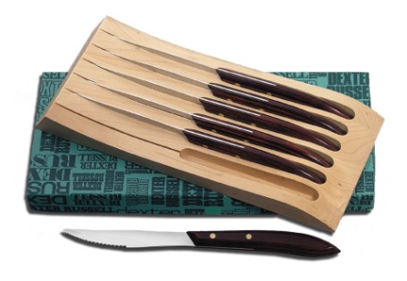 965S-6 Dexter-Russell Cutlery Knife Sets 6 pc. steak knife set w/wood block EACH
